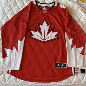 Canada World Cup of Hockey Adidas Home Jersey Size L NWT